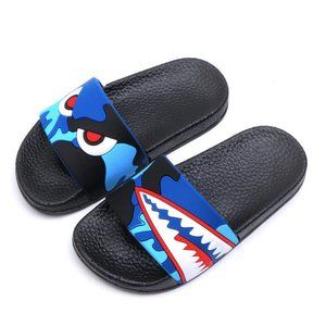 Boys Camo Shark Slide Sandals